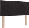 vidaXL Boxspringbett mit Kopfteil Schwarz 90 x 190 cm Samt 3340420 Bild 4