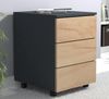 VCM Rollcontainer Dalosa 918327 Anthrazit / Honig-Eiche H. 55 x B. 39 x T. 45 cm Bild 3