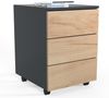 VCM Rollcontainer Dalosa 918327 Anthrazit / Honig-Eiche H. 55 x B. 39 x T. 45 cm Bild 4