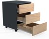 VCM Rollcontainer Dalosa 918327 Anthrazit / Honig-Eiche H. 55 x B. 39 x T. 45 cm Bild 2