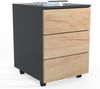 VCM Rollcontainer Dalosa 918327 Anthrazit / Honig-Eiche H. 55 x B. 39 x T. 45 cm Bild 5