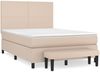 vidaXL Boxspringbett Matratze Cappuccino-Braun 140x190cm Kunstleder 3137544 Bild 2