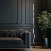 LED Stehleuchte, Wellen Design, schwarz, H 120 cm Bild 2