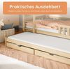 Kids Collective Etagenbett Hochbett Stockbett Kinderbett 90x200 cm mit Ausziehbett und Schubladen (Umbaubar zu 3 Einzelbetten), mit Lattenrosten & Rausfallschutz natur Bild 4