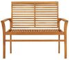 vidaXL Gartenbank mit Grüner Auflage 112 cm Massivholz Teak 3062669 Bild 3