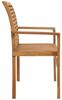 vidaXL Gartenbank mit Grüner Auflage 112 cm Massivholz Teak 3062669 Bild 4