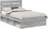 vidaXL Bettrahmen Graues Sonoma 120 x 200 cm Massives Kiefernholz 3411765 Bild 2