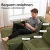 LVHOM Ecksofa 2 Sitzer, Modulares Sofa 235 cm breit, L-Form Sofa mit 2 Kissen, Schlafsofa aus Cordstoff, kein Aufbau erforderlich, Hellgrün Bild 5