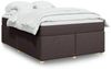 vidaXL Boxspringbett mit Matratze Dunkelbraun 140x200 cm Stoff 3285383 Bild 1