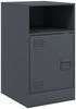 vidaXL Nachttisch Anthrazit 34,5x39x62 cm Stahl 841767 Bild 2