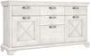 FORTE Kashmir Highboard, Holzwerkstoff, Weiß/Beige, 177,7 x 96,2 x 48,3 cm Bild 3
