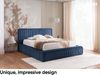 MEBLINI Polsterbett 200x200 mit Lattenrost ohne Matratze - MESUT - Blau Cordstoff - Bubble Bett - Cloud Bett - Marshmallow Bed - Kopfteil Bett mit Stauraum Bild 2