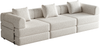 Schlafsofa mit Sitzfläche, Khaki, Chenille, Armlehnen-Ablagefach, Stahlrahmen und Schlaffunktion,69.8x274x91.4 cm Bild 5