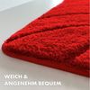 Kubus Duschmatte Elara, Badematte mit Blattstruktur, Polyester, Verschiedene Farben und Größen Bild 4