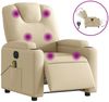 vidaXL Massagesessel Elektrisch Creme Stoff 3204365 Bild 2