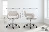 Arbeitshocker RIGA - 62 x 55 x 78 cm, Kunstleder, Weiß | Arbeitsstuhl Drehhocker Rollhocker Bürohocker Bild 2