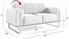 Sofa Designersofa VALERIE 2-Sitzer in Stoff Elisa Velvet Altrosa Bild 2