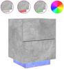 vidaXL Nachttische mit LED-Leuchten 2 Stk. Betongrau Holzwerkstoff 836742 Bild 5