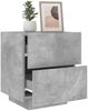 vidaXL Nachttische mit LED-Leuchten 2 Stk. Betongrau Holzwerkstoff 836742 Bild 4