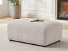 Vente-unique - TIRONO Pouf SamtStoff Beige - B 66 cm x H 46 cm x L 99 cm Bild 5