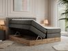 Boxspringbett AMORE KING, Doppelbett mit Multipocket-Matratze, Polsterbett mit Kopfstütze - 160 x 200 cm - Dunkelgrau Velvet - H3 Bild 2