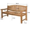 Gartenbank Bergamo Teak Massivholz - Breite: XXL extra stark 180 cm Bild 5