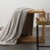 Wohndecke Kuscheldecke Gemusterte Sofadecke Tagesdecke Couchdecke Decke LISA silber 70x160 cm silber Bild 2