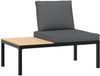 vidaXL 5-tlg. Garten-Sofagarnitur mit Kissen Schwarz Aluminium 3283693 Bild 4