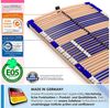 stabiler Lattenrost 100% BUCHE Lattenrahmen - nicht verstellbar, starr - SCHULTERFRÄSUNG, 7 Zonen, 44 Federleisten, Härte-Regulierung, Mittelgurt - FIX COMFORT 44® - fertig montiert (70x190 cm) Bild 2