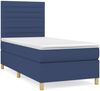vidaXL Boxspringbett mit Matratze Blau 90x200 cm Stoff 3142391 Bild 2