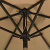 vidaXL Sonnenschirm mit LED-Beleuchtung Taupe 200x211 cm Alu 313560 Bild 5