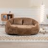 Bean Bag Sofa Lazy Sofa 145×95×63 cm aus Chenille in Kaffee,Bequemer Lounge Stuhl für Erwachsene und Kinder Bild 2