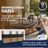 Coemo Brennholz Regal Hans Kaminholzregal mit Abdeckplane Metall 3 Segmente 25 x 335 x 115 cm Bild 2