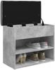 vidaXL Schuhbank Betongrau 62x32x50 cm Holzwerkstoff 835099 Bild 4