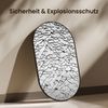 EMKE Badspiegel Elliptisch Wandspiegel 50x70cm Schwarz Aluminum Frame Spiegel Badezimmerspiegel Bild 4