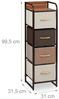 Relaxdays Schubladenschrank, MDF braun, 31 x 31,5 x 99,5 cm Bild 5