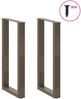 vidaXL Bartischbeine U-Form 2 Stk. Naturstahl 50x(90-91) cm Stahl 4013223 Bild 3