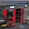 Werkzeugschrank mit Lochwand AESO - Mit Schubladen, Abschließbar | Metallschrank mit Werkzeugwand Werkstattschrank Perforierte Rückwand, 185x92x50cm Grau Bild 3