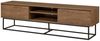 Dmora Fernsehschrank Corinna, Ständer für Wohnzimmerfernseher, Niedriges Wohnzimmer-Sideboard, TV-Ständerbasis, 180x40h50 cm, Walnuss und Schwarz Bild 4