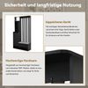 Flurgarderobe mit Sitzbank, Schublade & 4 Haken, 100x35x180 cm, Schwarz Bild 2