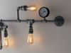 LED Wandleuchte 5-flammig in Wasserrohr Optik, Grau antik, Breite 109cm Bild 5