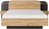 Vente-unique - JUVISIA Bett Holz, Platte SchwarzBeige - B 223 cm x H 95 cm x L 249 cm Bild 5