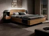 Vente-unique - JUVISIA Bett Holz, Platte SchwarzBeige - B 223 cm x H 95 cm x L 249 cm Bild 2