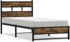 vidaXL Metallbett ohne Matratze Räuchereiche 80x200 cm 4017209 Bild 2