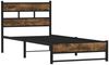 vidaXL Metallbett ohne Matratze Räuchereiche 80x200 cm 4017209 Bild 3
