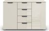 rauch Aditio Box, Kommode, 2-türig, 4 Schubladen, mit Glasfront, mit Softclose-Funktion, Farbe Beige, BxHxT 120x81x42cm Bild 2