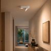 s.luce Santa Duo LED-Deckenleuchte schwenkbar 2-flammig Aluminium, Weiß Bild 2