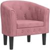 vidaXL Clubsessel Rosa Samt 356474 Bild 2
