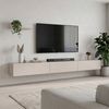 Planetmöbel TV-Schrank West TV-Board, Fernsehtisch 300 cm lang, TV-Lowboard (für Fernseher bis 85 Zoll, TV Schrank viel Stauraum, sideboard hängend, Fernsehschrank 3x 100 x 30 x 37,5 cm) kaschmir Bild 2