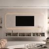 Planetmöbel TV-Schrank West TV-Board, Fernsehtisch 300 cm lang, TV-Lowboard (für Fernseher bis 85 Zoll, TV Schrank viel Stauraum, sideboard hängend, Fernsehschrank 3x 100 x 30 x 37,5 cm) kaschmir Bild 3